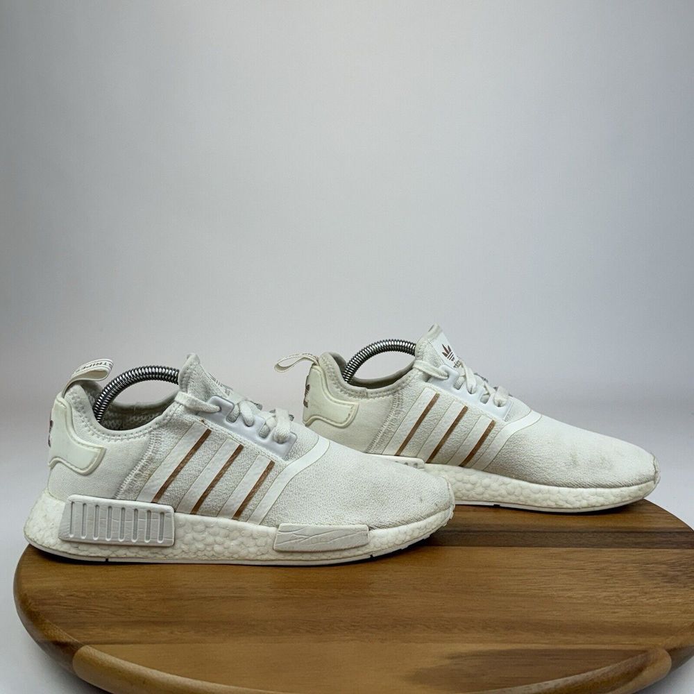 Womens Adidas NMD R1 Cloud White Rose Gold Athletic Running Sneakers Size 9 M